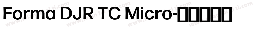 Forma DJR TC Micro字体转换